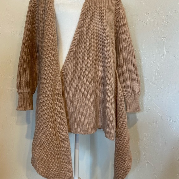 Chunky Knit Wool Blend Cardigan Sweater Designed in Spain S - Picture 3 of 13
